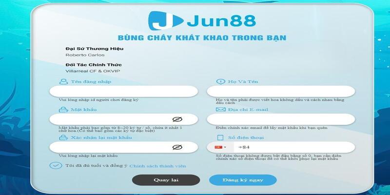 Hướng dẫn đăng ký Jun88 nhanh chóng trên máy tính